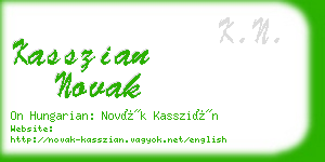 kasszian novak business card